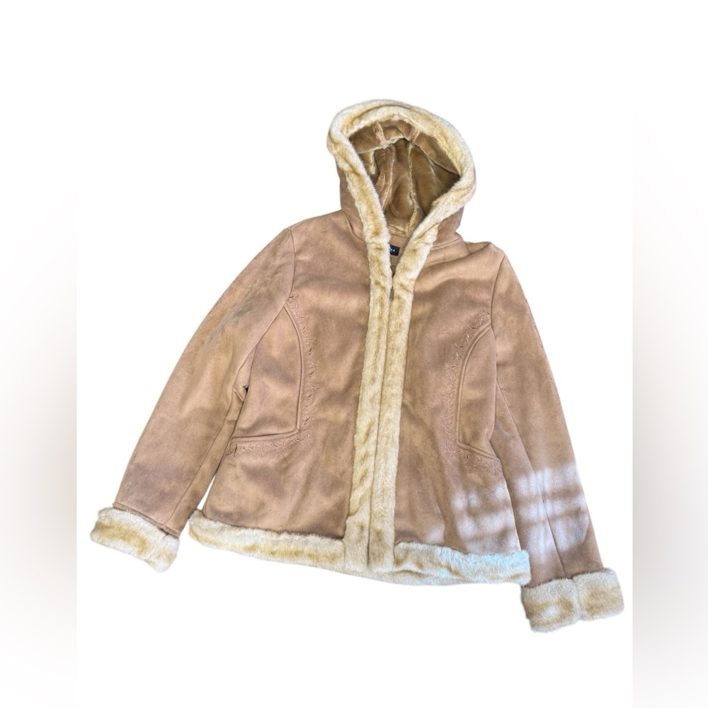 Sonoma Tan Jacket with Faux Fur Hood
